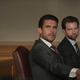 lawyer and client in courtroom